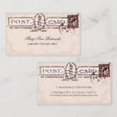 Oud Briefkaart Ephemera Travel Agent / Blogger Visitekaartje (Voorkant / Achterkant)