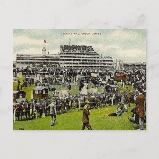 Oud Briefkaart - Epsom Downs Racecursus, Surrey (Voorkant)