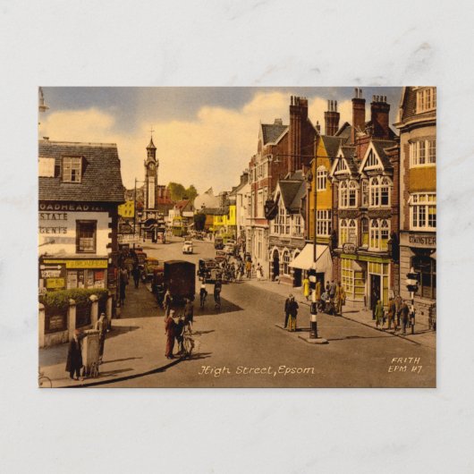 Oud Briefkaart - Epsom, Surrey (Voorkant)