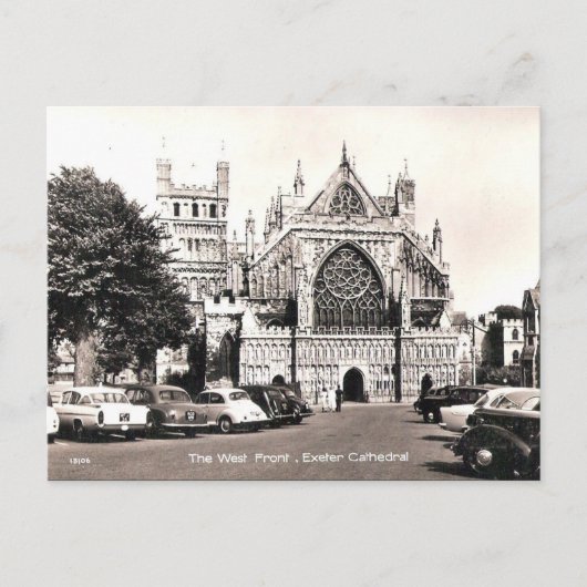 Oud Briefkaart - Exeter Cathedral (Voorkant)