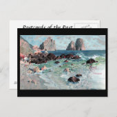 Oud Briefkaart - Faraglioni, Capri, Italië (Voorkant / Achterkant)