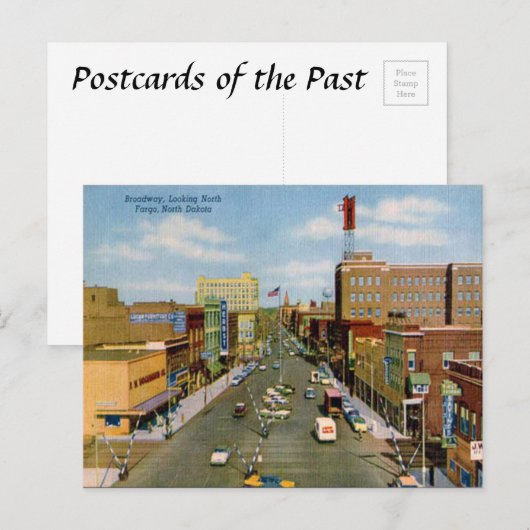 Oud Briefkaart - Fargo, North Dakota (Voorkant / Achterkant)