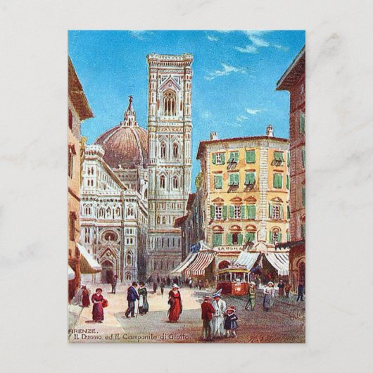 Oud Briefkaart - Firenze (Florence), Italië (Voorkant)