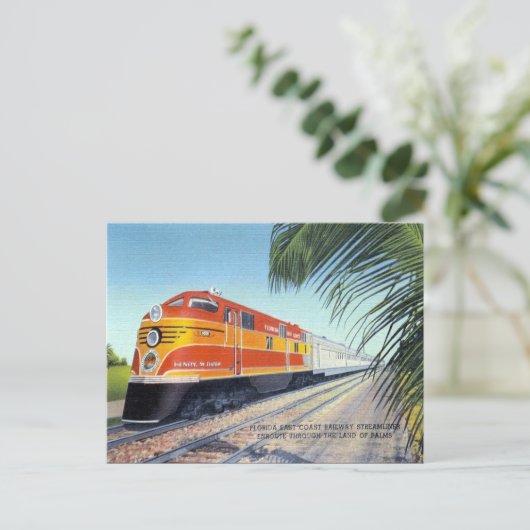Oud Briefkaart - Florida E Coast Railway Streamlin (Staand voorkant)