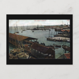 Oud Briefkaart - Florida, Key West Harbour