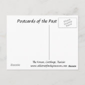 Oud Briefkaart - Forum, Carthage, Tunesië (Achterkant)