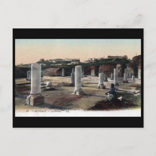 Oud Briefkaart - Forum, Carthage, Tunesië (Voorkant)