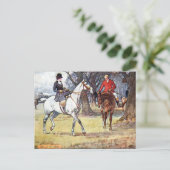 Oud Briefkaart - Fox Hunting (Staand voorkant)