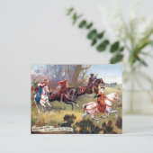 Oud Briefkaart - Fox Hunting (Staand voorkant)