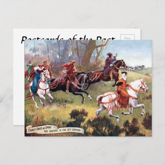 Oud Briefkaart - Fox Hunting (Voorkant / Achterkant)