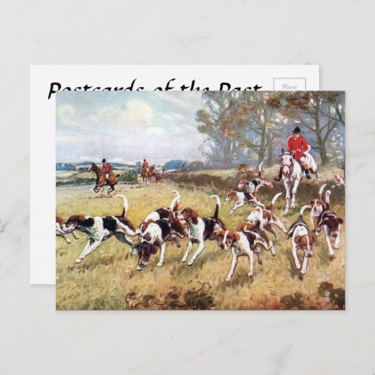 Oud Briefkaart - Fox Hunting (Voorkant / Achterkant)