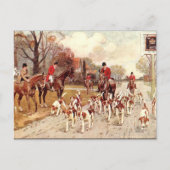 Oud Briefkaart - Fox Hunting (Voorkant)