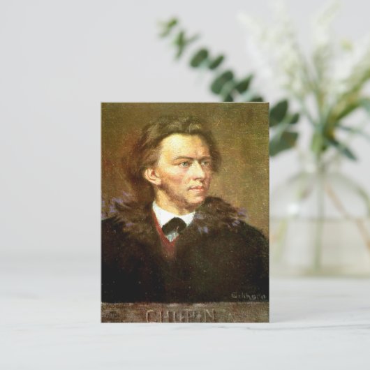 Oud Briefkaart - Frederic Chopin (Staand voorkant)