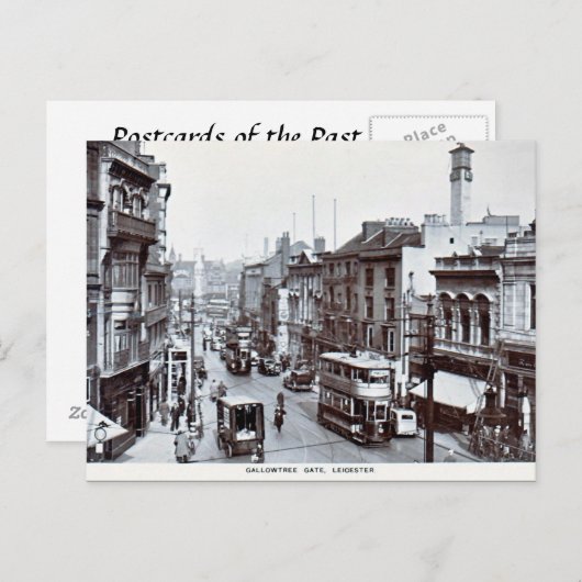 Oud Briefkaart - Gallowtree Gate, Leicester (Voorkant / Achterkant)