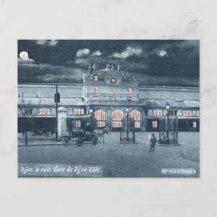 Oud Briefkaart - Gare Dijon-Ville, Dijon, Frankrij
