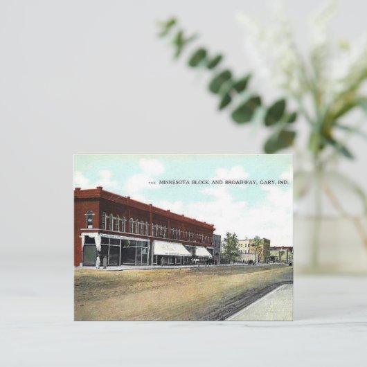 Oud Briefkaart - Gary, Indiana, VS (Staand voorkant)