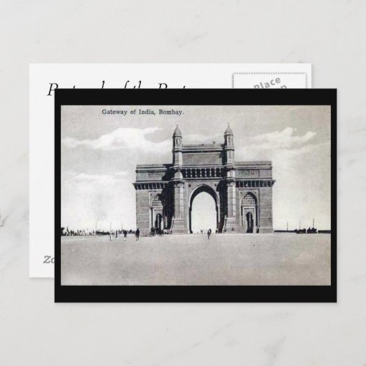 Oud Briefkaart — Gateway of India, Mumbai (Voorkant / Achterkant)
