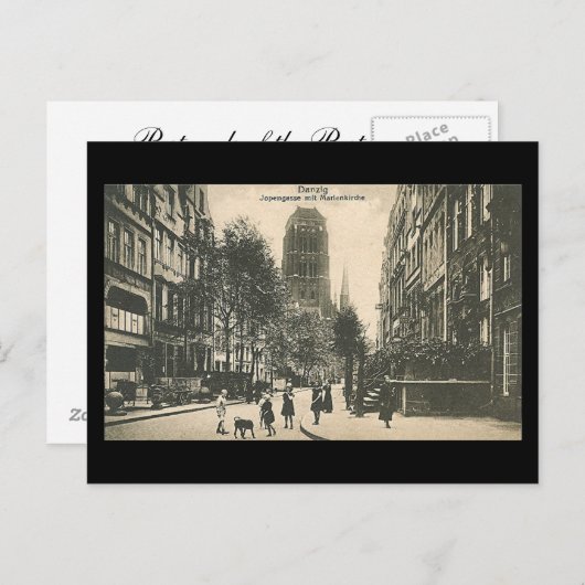 Oud Briefkaart, Gdansk/Danzig - Jopengasse Briefkaart (Voorkant / Achterkant)