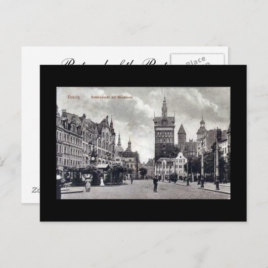 Oud Briefkaart, Gdansk/Danzig - Kohlenmarkt Briefkaart (Voorkant / Achterkant)