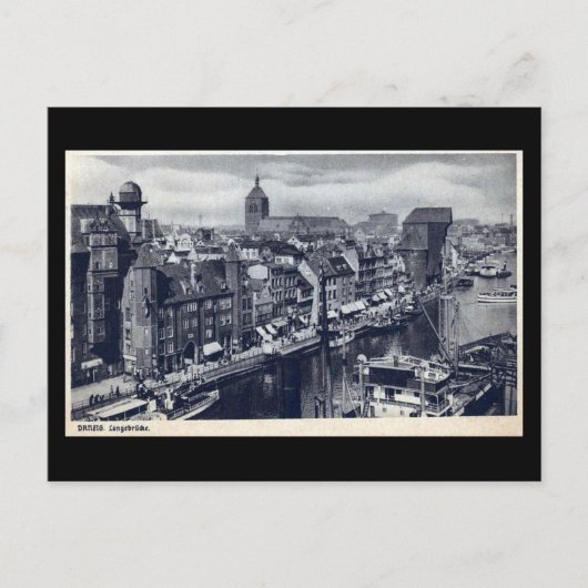 Oud Briefkaart, Gdansk/Danzig - Langebrucke Briefkaart (Voorkant)