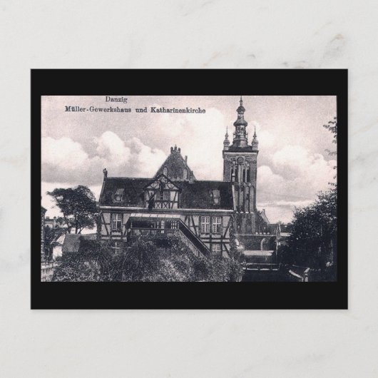 Oud Briefkaart, Gdansk/Danzig, Polen Briefkaart (Voorkant)