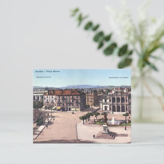 Oud Briefkaart - Genève, Suisse (Staand voorkant)