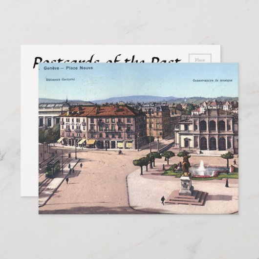 Oud Briefkaart - Genève, Suisse (Voorkant / Achterkant)