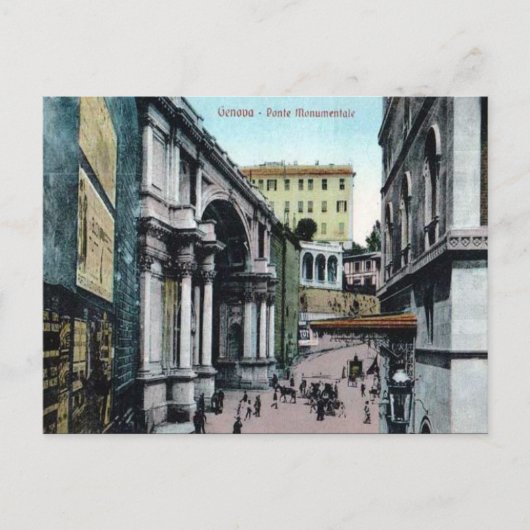 Oud Briefkaart - Genua, Italië (Voorkant)