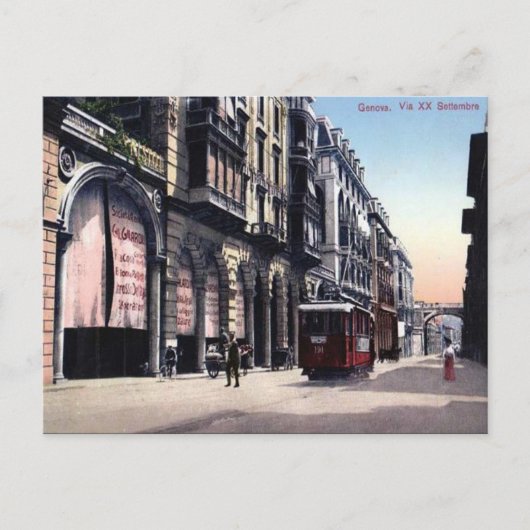 Oud Briefkaart - Genua, Italië (Voorkant)