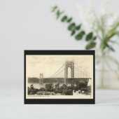 Oud Briefkaart, George Washington Bridge, New York Briefkaart (Staand voorkant)