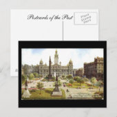 Oud Briefkaart, Glasgow, George Square Briefkaart (Voorkant / Achterkant)