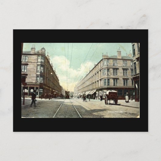 Oud Briefkaart, Glasgow, Whiteinch Cross in 1910 Briefkaart (Voorkant)