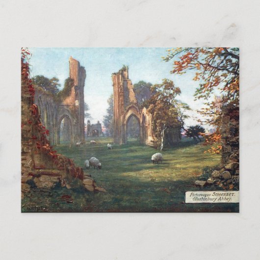 Oud Briefkaart - Glastonbury Abbey (Voorkant)