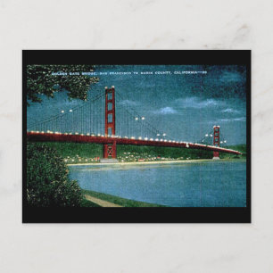 Oud Briefkaart - Golden Gate Bridge, San Francisco
