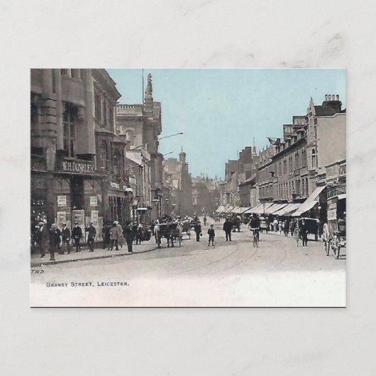 Oud Briefkaart - Granby Street, Leicester (Voorkant)