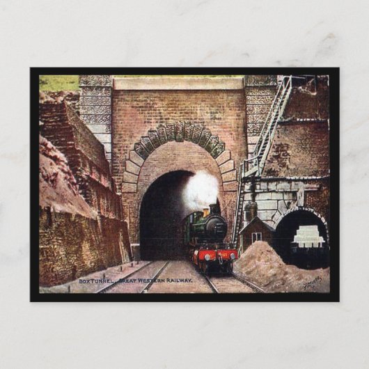 Oud Briefkaart - GWR - Box Tunnel (Voorkant)