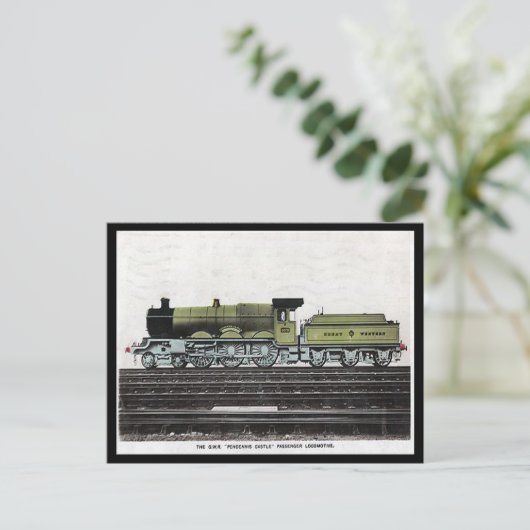 Oud Briefkaart - GWR Engine Pendennis Castle (Staand voorkant)