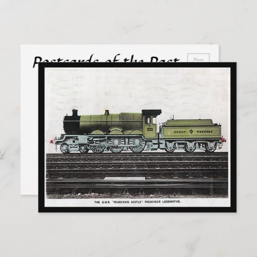Oud Briefkaart - GWR Engine Pendennis Castle (Voorkant / Achterkant)