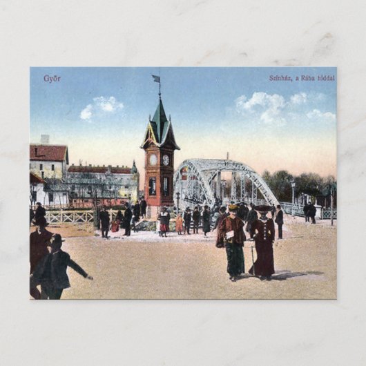 Oud Briefkaart - Gyor, Hongarije (Voorkant)