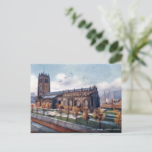 Oud Briefkaart - Halifax, Yorkshire (Staand voorkant)