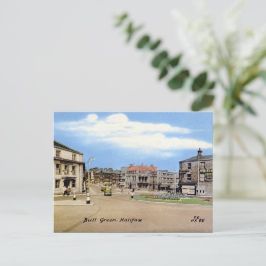 Oud Briefkaart - Halifax, Yorkshire (Staand voorkant)