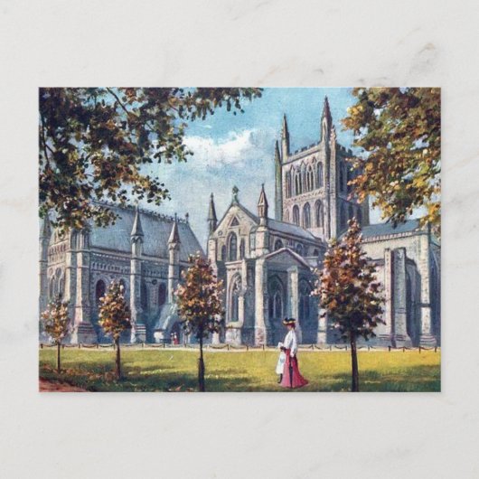 Oud Briefkaart - Hereford Cathedraal (Voorkant)