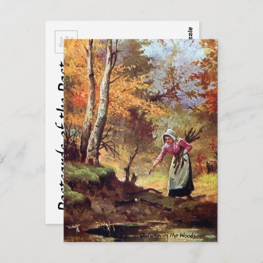 Oud Briefkaart - herfst (Voorkant / Achterkant)