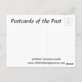Oud Briefkaart - het Kasteel van Inverness, (Achterkant)