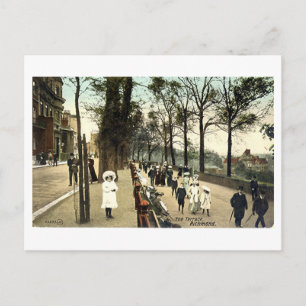 Oud Briefkaart, het terras, Richmond Aankondigingskaart