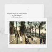 Oud Briefkaart, het terras, Richmond Aankondigingskaart (Voorkant / Achterkant)