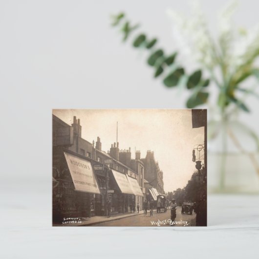 Oud Briefkaart - High St, Bromley, Londen (Staand voorkant)