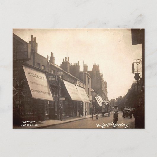 Oud Briefkaart - High St, Bromley, Londen (Voorkant)