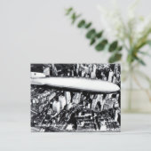 Oud Briefkaart - Hindenburg boven Manhattan 1936 (Staand voorkant)