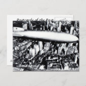 Oud Briefkaart - Hindenburg boven Manhattan 1936 (Voorkant / Achterkant)